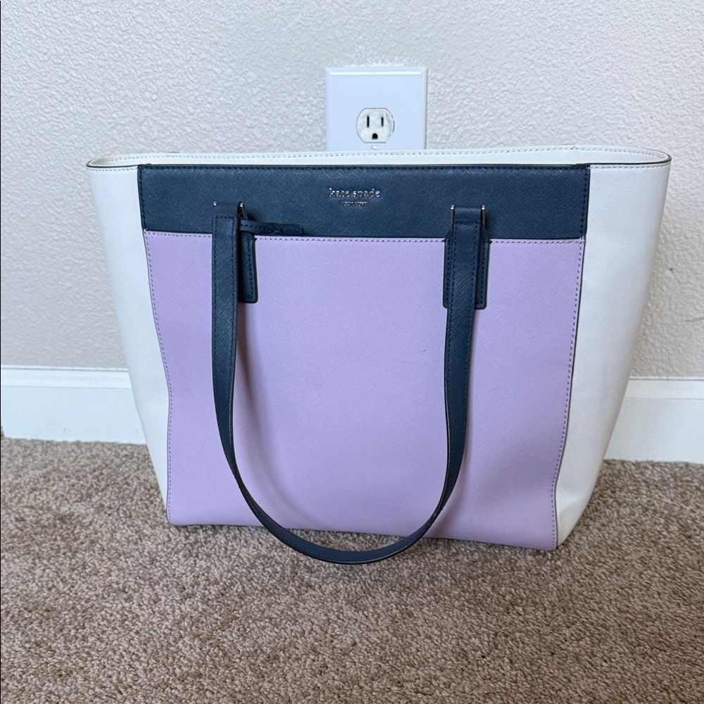 Kate Spade Purple and Navy Tote